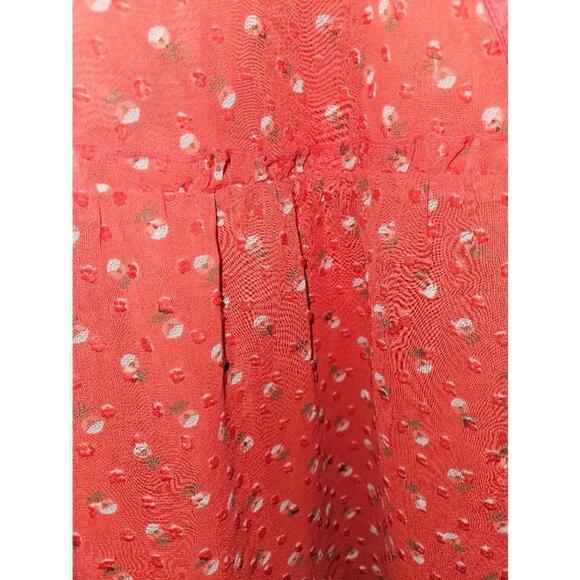 Matilda Jane Bunrt Orange  Floral Blouse Women's Size Medium - Picture 5 of 11